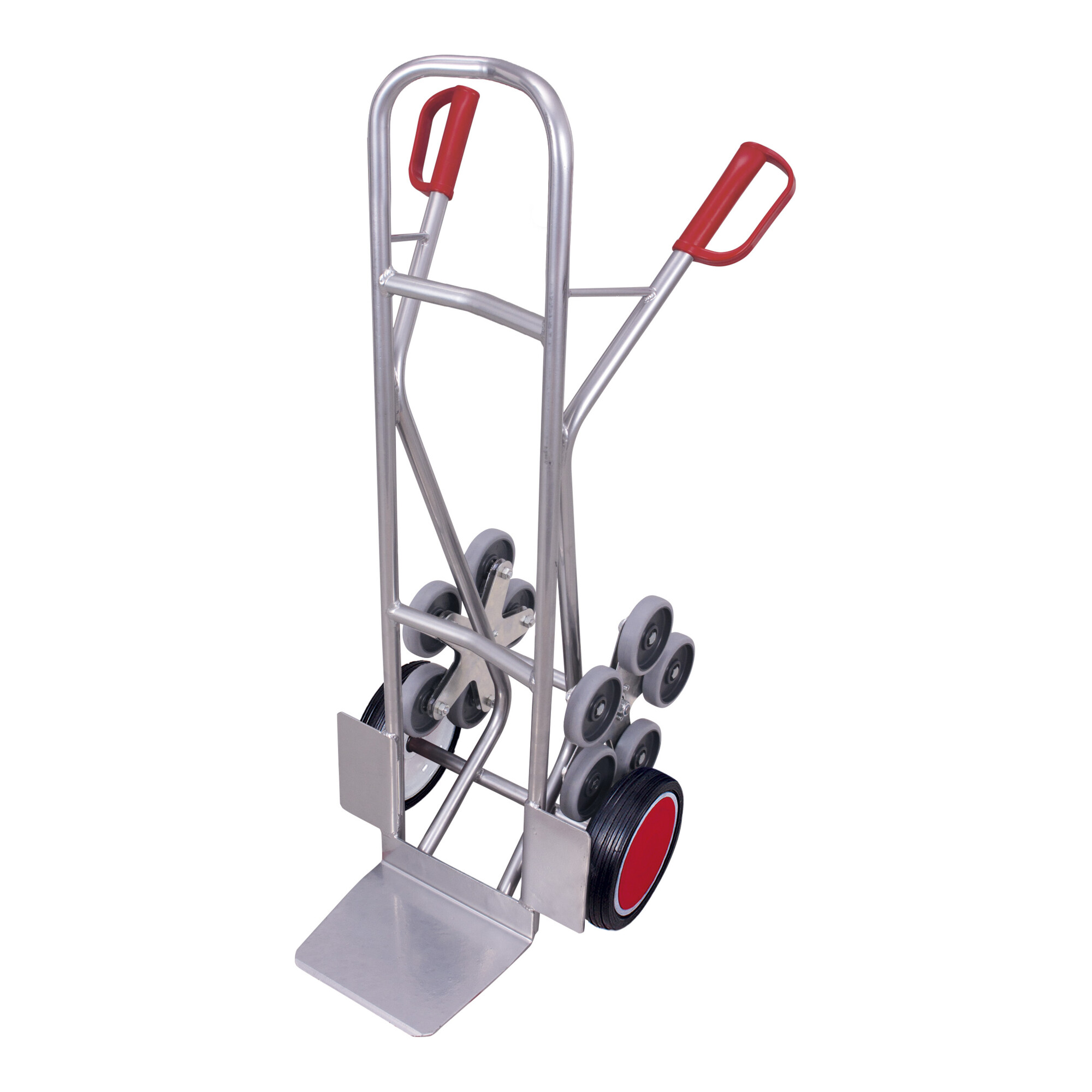 VARIOfit Aluminium Treppenkarre mit 2 fünfarmigen Radsternen und Vollgummibereifung Schaufel 300 x 285 mm ; Cordes