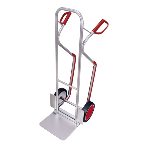 VARIOfit Aluminiumkarre mit abklappbarer Schaufel Vollgummibereifung Treppenkufen