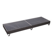 VarioFit Auffangwanne mit Gitterrost für 4 Fässer 200 L RAL 7016 anthrazitgrau