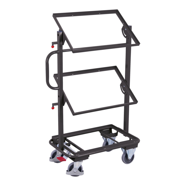 VARIOfit Beistellwagen ohne Böden neigbar RAL 7016