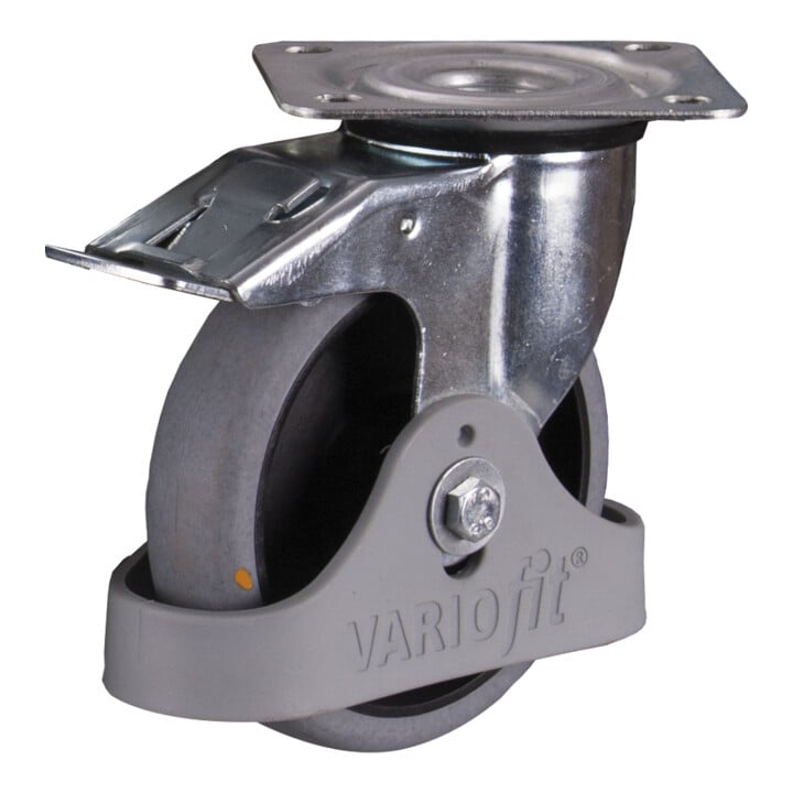 VARIOfit Bremsrolle 125 x 32 mm grau elektrisch leitfähig