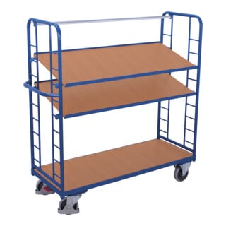 Variofit Chariot à étagères 3 plateaux en bois