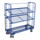 VARIOfit Chariot à étages avec 3 plateaux en fil métallique 1 355 × 550 mm