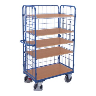 VARIOfit Chariot à étages haut 5 niveaux 3 parois