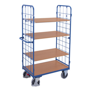 VARIOfit Chariot à étages haut, 4 plateaux, 2 parois