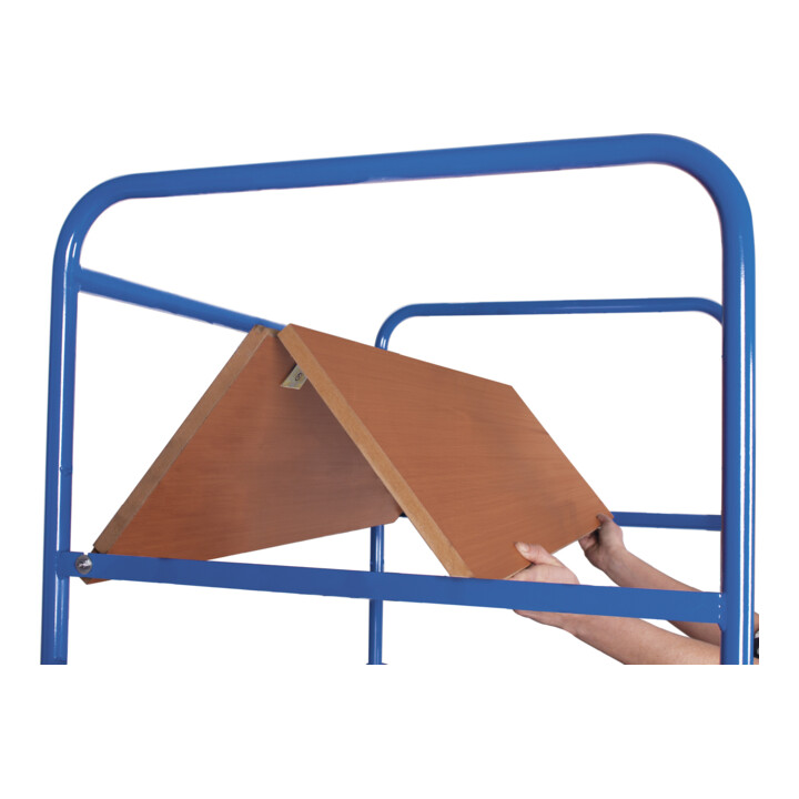 VARIOfit Chariot à étages haut avec plateaux rabattables 975 × 700 mm