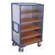 VARIOfit Chariot à étages soudé fixe 1,045 × 685 mm parois en tôle d'acier 4 étagères