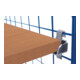 VARIOfit Chariot à étages soudé fixe 1,045 × 685 mm, parois en treillis métallique, 4 étagères