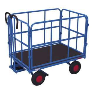 VARIOfit Chariot à plateaux avec 4 parois en treillis tubulaire