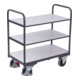VARIOfit Chariot à plateaux ESD bas 850 × 500 mm
