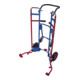 VARIOfit Chariot à pneus avec rallonge télescopique et pneus pneumatiques