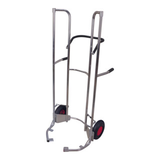 VARIOfit Chariot à pneus galvanisé haut, pneus pleins en caoutchouc