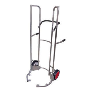 VARIOfit Chariot à pneus galvanisé haut, pneus pleins en caoutchouc