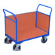 VARIOfit Chariot à trois parois avec bois 850 × 475 mm