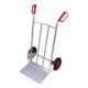 VARIOfit Chariot aluminium bas pneus pneumatiques dossier avec renforts en tube alu pelle 480 × 300 mm