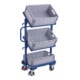 VARIOfit Chariot d’appoint avec 3 bacs en plastique inclinables