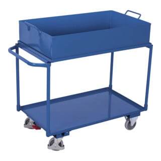 VARIOfit Chariot d’atelier avec 2 plateaux et bac amovible