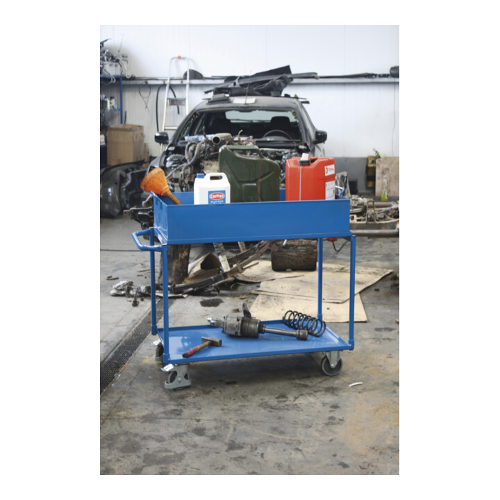 VARIOfit Chariot d’atelier avec 2 plateaux et bac amovible