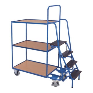 VARIOfit Chariot de préparation avec 3 plateaux hauts
