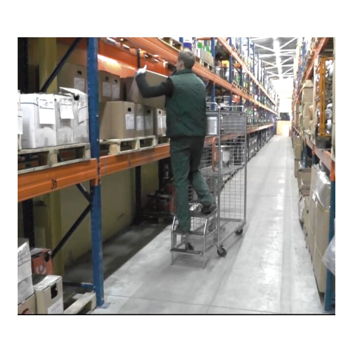 VARIOfit Chariot de préparation de commandes galvanisé 1 250 × 460 mm