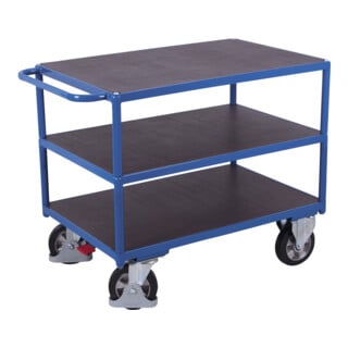 VARIOfit Chariot de manutention lourd avec 3 plateaux, charge 1000 kg, H 925 × I × P
