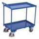 VARIOfit Chariot de table avec 2 plateaux 845 × 495 mm, poignée coulissante orientée vers le haut