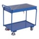 VARIOfit Chariot de table avec 2 plateaux et grille métallique