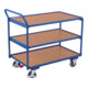 VARIOfit Chariot de table avec 3 plateaux 985 × 595 mm Poignée coulissante orientée vers le haut