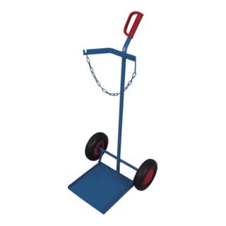 VARIOfit Diable en acier pour bouteille de gaz propane, pelle 360 × 365 mm, hauteur chaîne de sécurité 1 035 mm