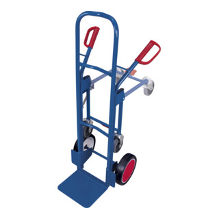 VARIOfit Chariot en tube d'acier avec roue de support, pneus pleins, pelle 320 × 250 mm