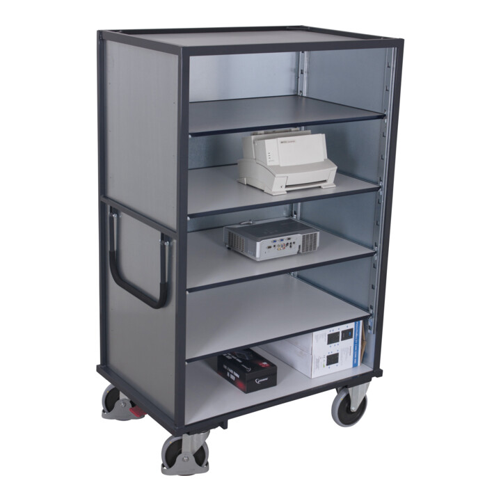 VARIOfit Chariot ESD à étages soudé fixe 1,045 × 685 mm parois en tôle d’acier