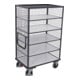 VARIOfit Chariot ESD à étages soudé fixe 1,045 × 685 mm, parois en treillis métallique