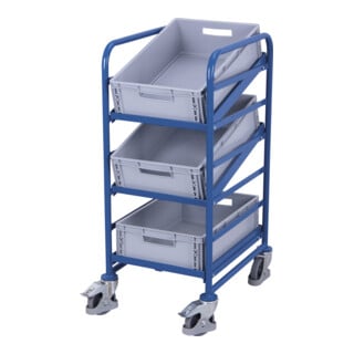 VARIOfit Chariot Euro avec 3 bacs en plastique