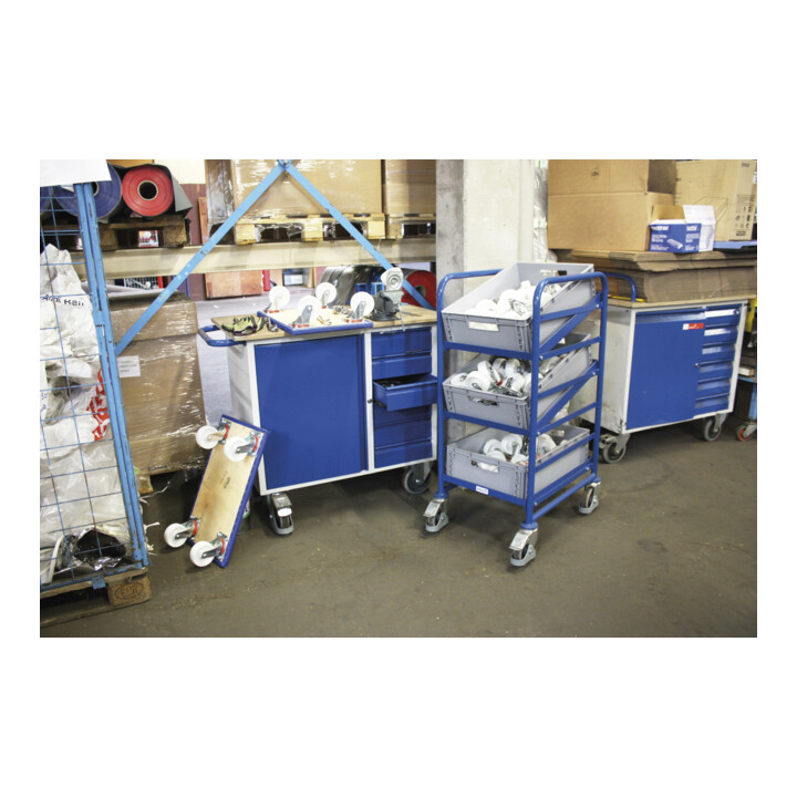 VARIOfit Chariot Euro avec 3 bacs en plastique