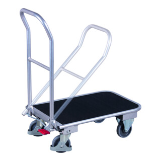 VARIOfit Chariot pliant en aluminium avec tapis en caoutchouc strié