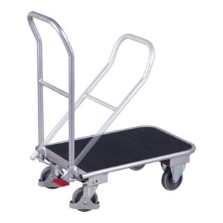 VARIOfit Chariot pliant en aluminium avec tapis en caoutchouc strié