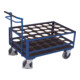 VARIOfit Chariot porte-bouteilles en acier avec frein homme mort
