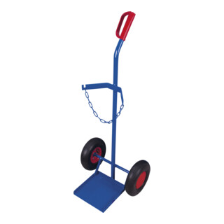VARIOfit Diable en acier pour 1 bouteille de 40-50 l, pneus pneumatiques, pelle 255 x 260 mm