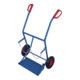 VARIOfit Diable en acier pour 2 bouteilles de 20 l, pneus pneumatiques, pelle 470 × 210 mm