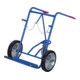 VARIOfit Diable en acier pour 2 bouteilles de 40-50 l, roues pleines, 1 roue de support, pelle 515 × 250 mm