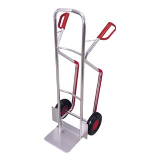 VARIOfit Diable en aluminium anti-crevaison avec patins d’escalier Pelle 320 × 250 mm