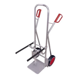 VARIOfit Diable en aluminium avec pneus pleins en caoutchouc