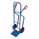 VARIOfit Diable en tube d'acier avec patins d'escalier, pneus pneumatiques, pelle 320 × 250 mm