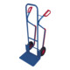 VARIOfit Diable en tube d'acier avec patins d'escalier, pneus pneumatiques, pelle 480 × 300 mm