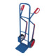 VARIOfit Diable en tube d'acier avec patins d'escalier, roues en caoutchouc plein, pelle 320 × 250 mm