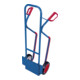 VARIOfit Diable en tube d'acier avec pelle rabattable, pneus pleins, patins d'escalier, pelle 320 × 255 mm