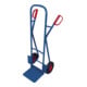 VARIOfit Diable en tube d’acier avec pelle rabattable, pneus pneumatiques, pelle 320 × 255 mm