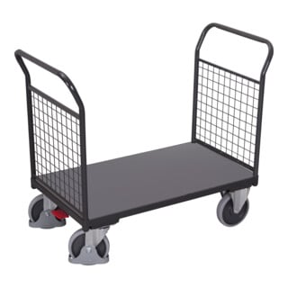 VARIOfit Doppel-Stirnwandwagen mit Draht RAL 7016