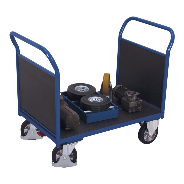 VARIOfit Doppel-Stirnwandwagen mit Siebdruckplatte 995 x 700 mm