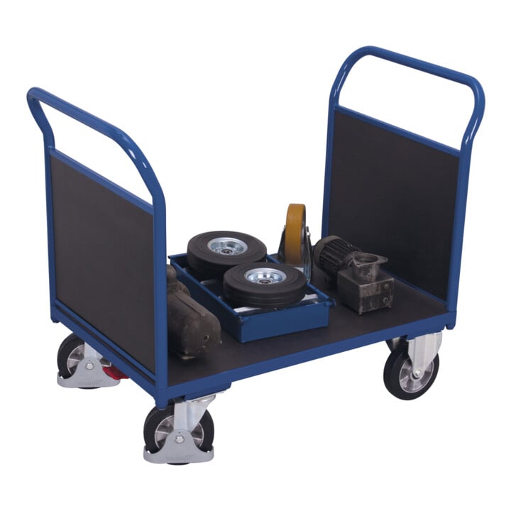 VARIOfit Doppel-Stirnwandwagen mit Siebdruckplatte 995 x 700 mm